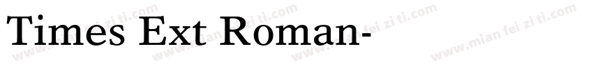 Times Ext Roman字体转换